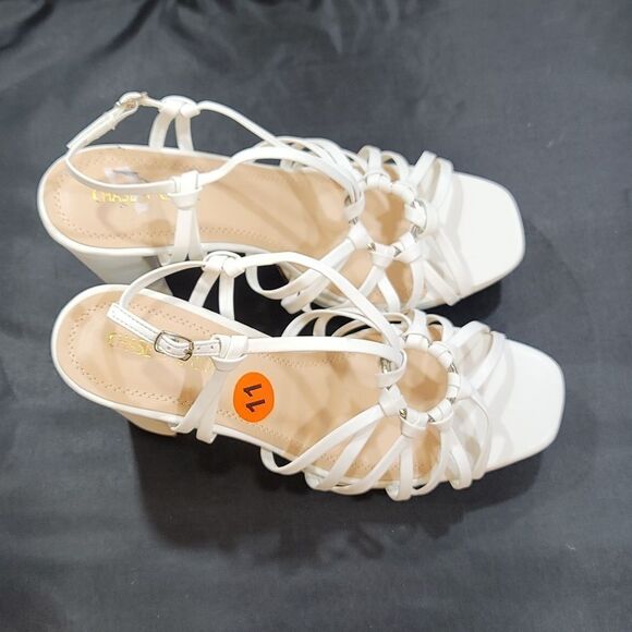 BRAND NEW CHASE+CHLOE BLOCK HEEL OPEN TOE MULTI-STRAP SANDAL S2 - Picture 7 of 14